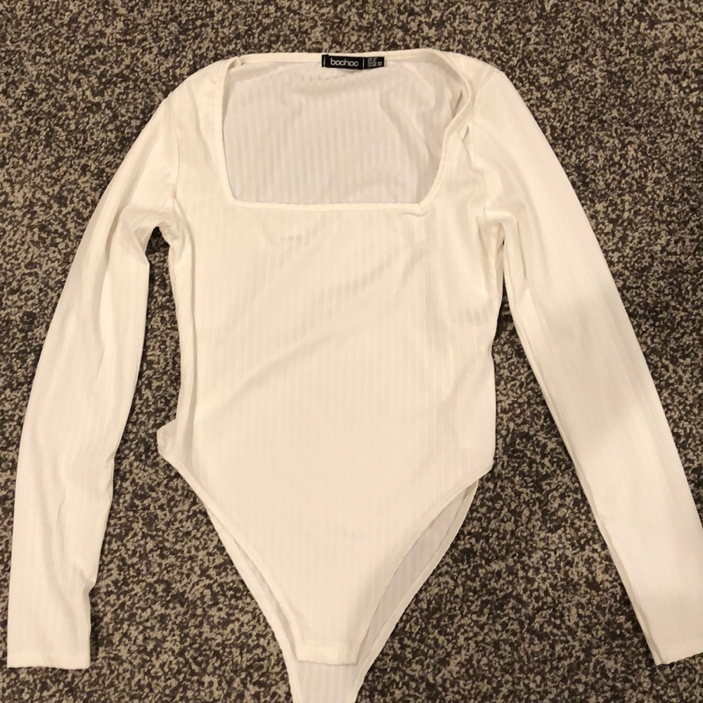 White long sleeve bodysuit